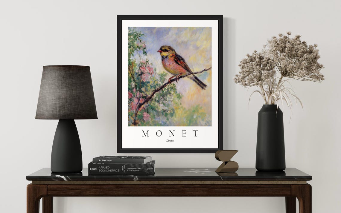 Linnet Bird, Monet Art Print - Image 3