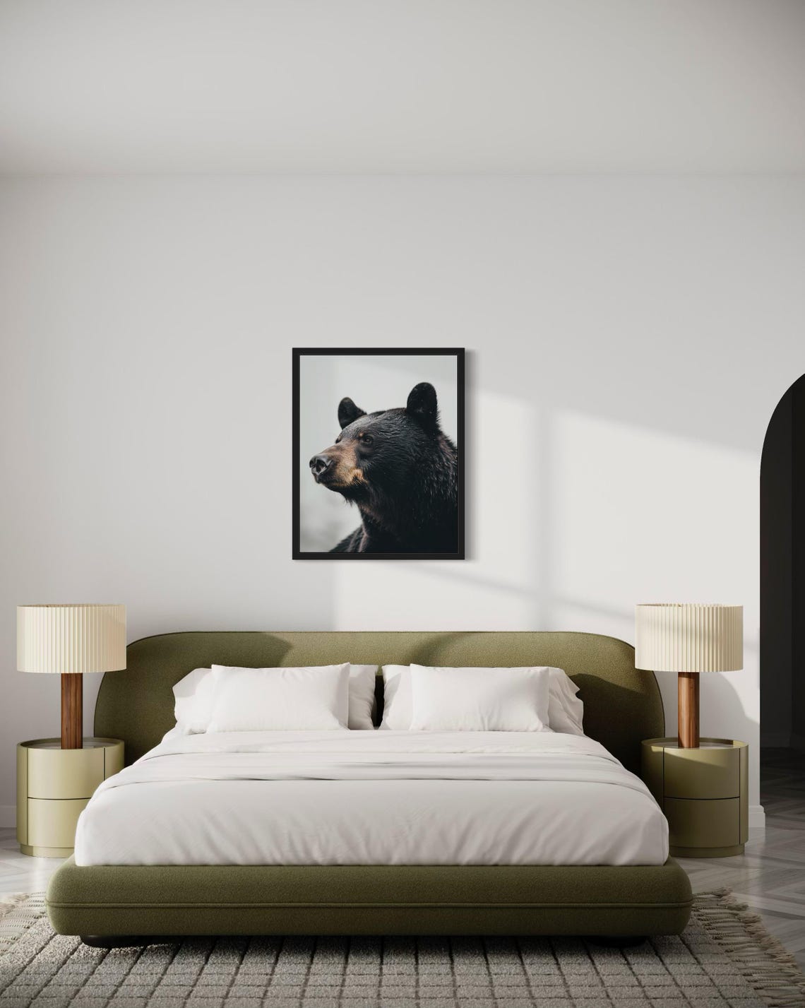 Black Bear Profile Close-Up Wildlife Photography Decor Poster - Image 3