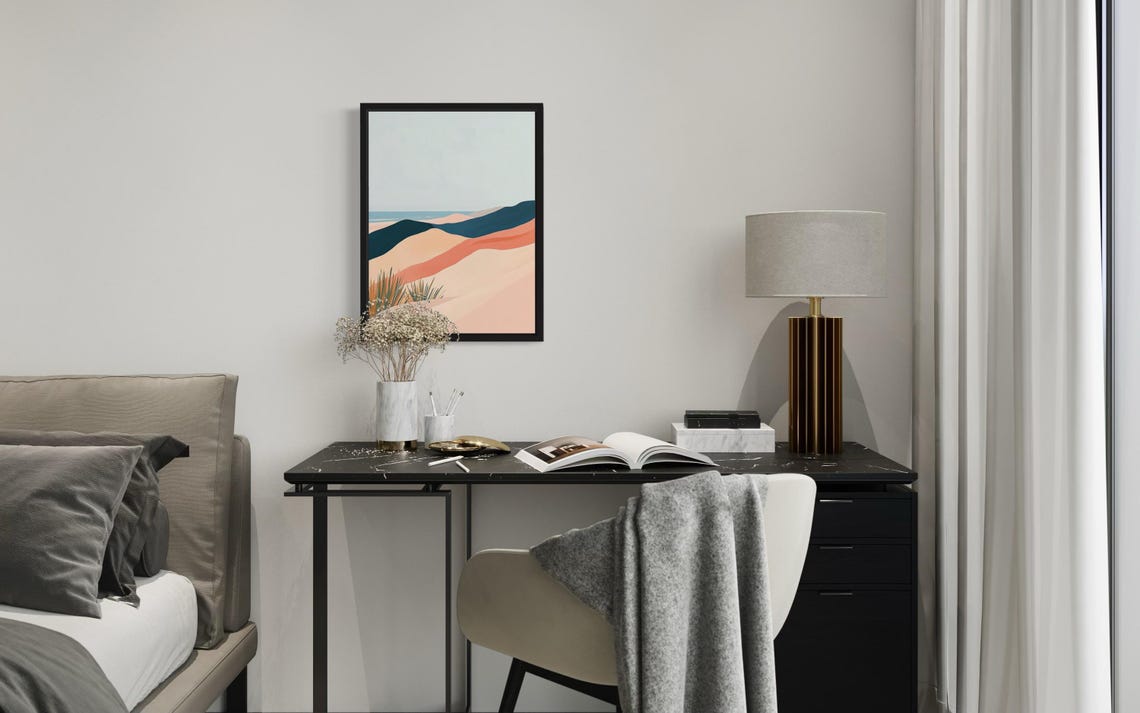 Beach Dunes Abstract Boho Poster Print - Image 2