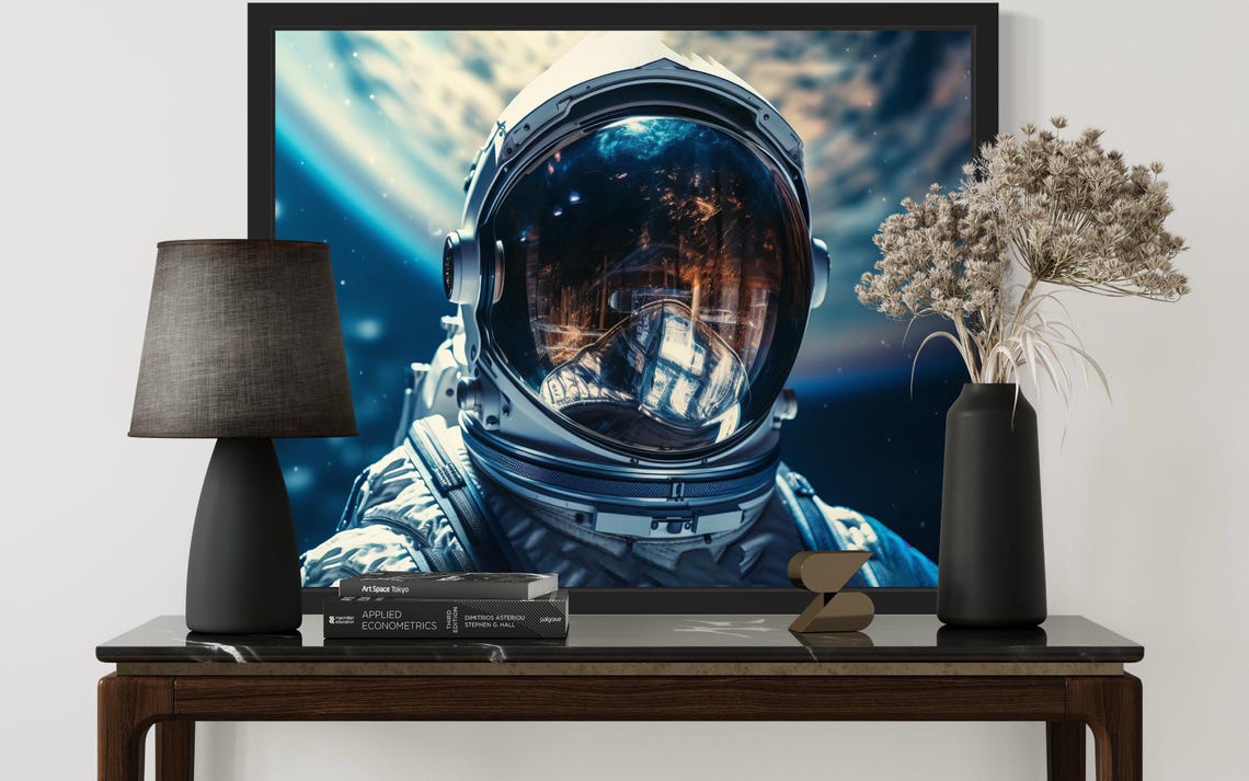 Astronaut, Original Paint Artwork Decor - Image 3