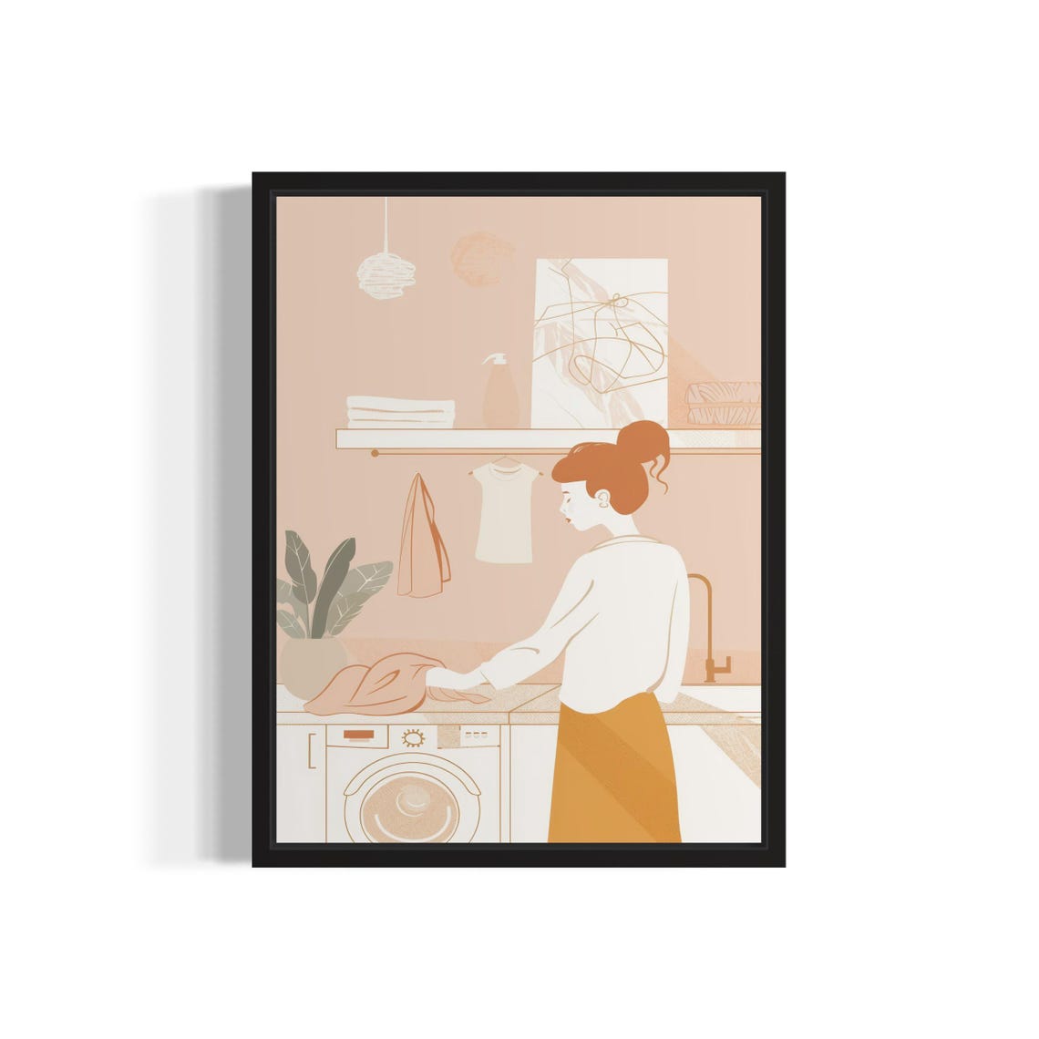 Female Laundry Boho Poster Print