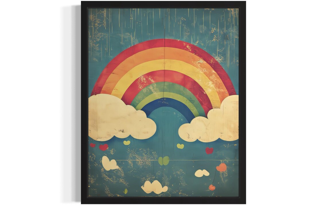 Rainbow Topaz Pop Art Poster, Original Paint Artwork