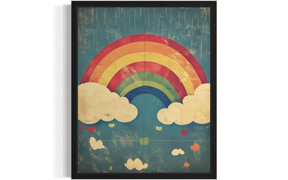 Rainbow Topaz Pop Art Poster, Original Paint Artwork