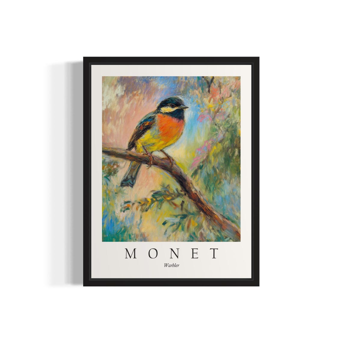 Warbler Bird Monet Art Print