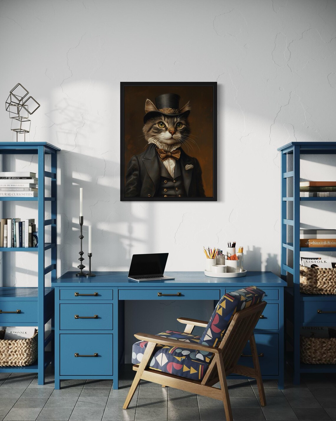 Victorian Portrait Cat, Original Paint Artwork - Image 4