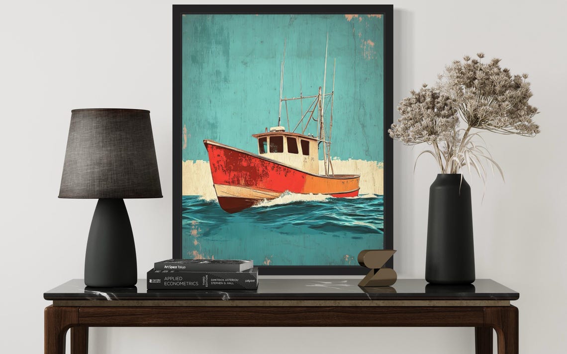 Fishing Boat Pop Art Poster - Image 2