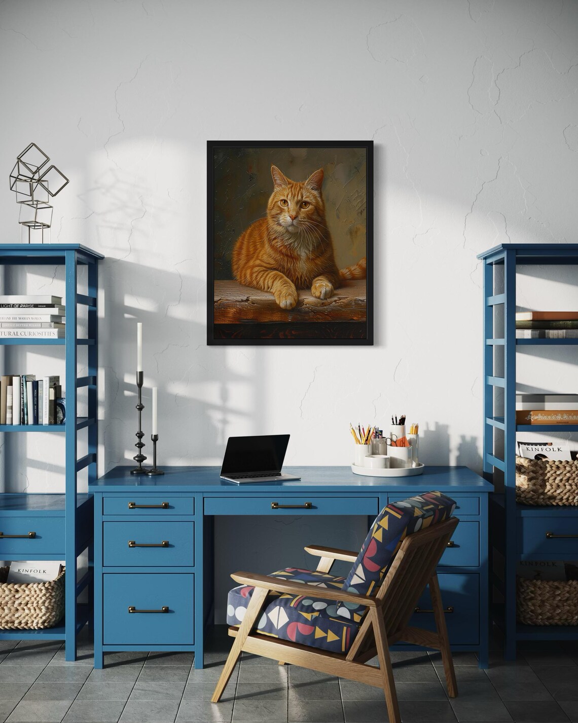 Manx Cat Art Print, Original Paint Artwork - Image 3
