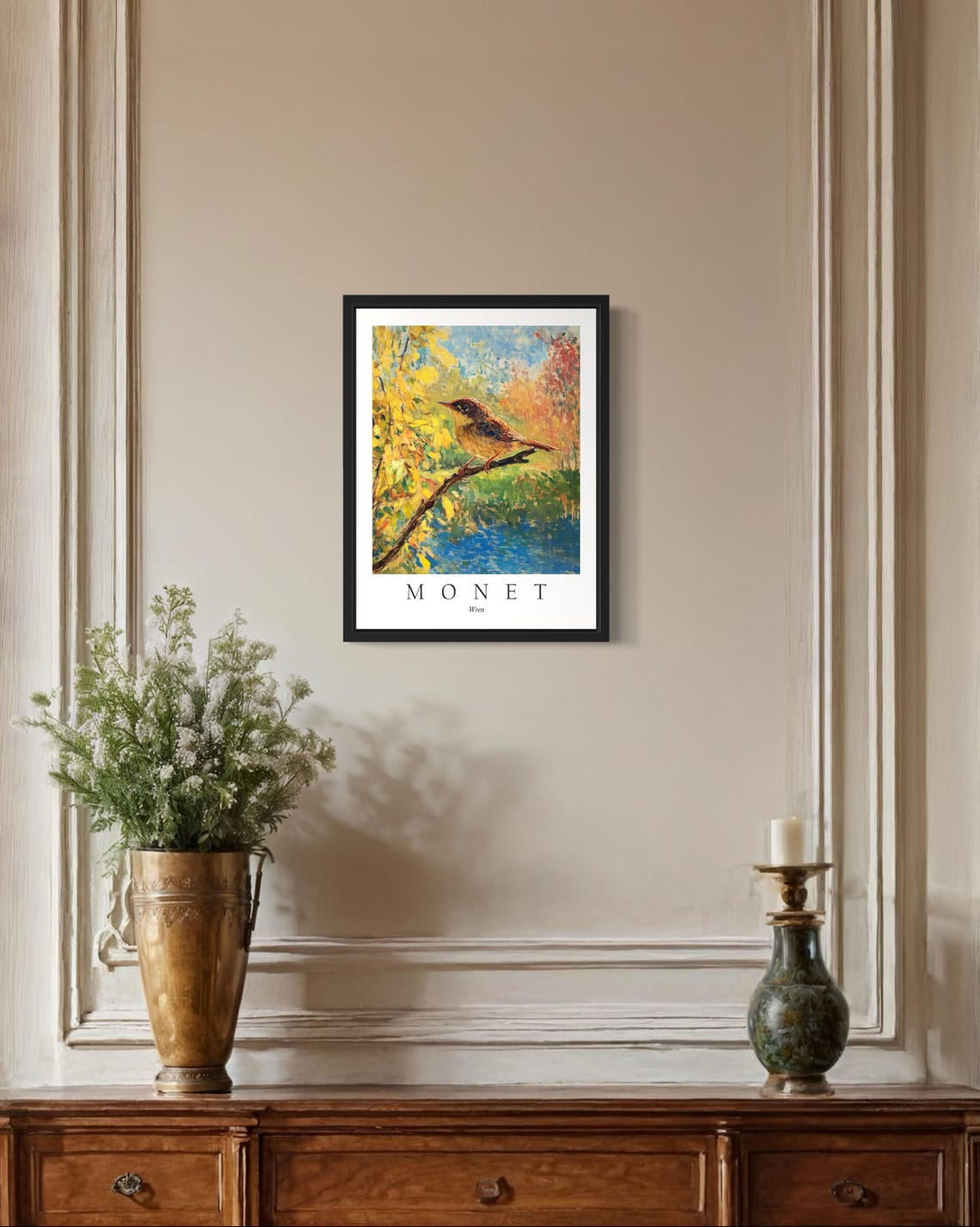 Wren Bird, Monet-Inspired Art Print - Image 2