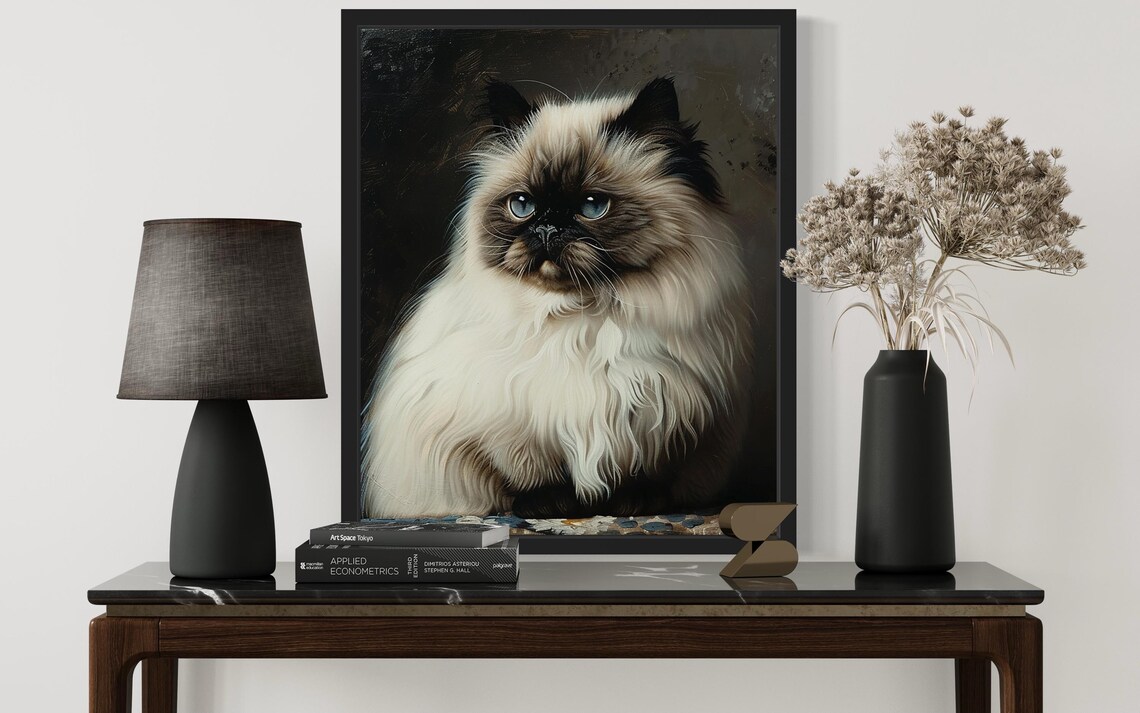 Himalayan Cat Art Print, Original Paint Artwork - Image 2