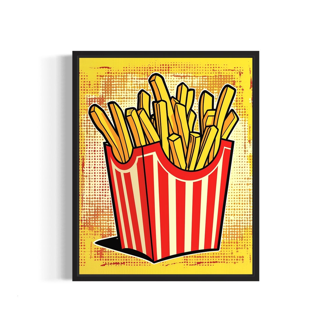 Retro Pop Art French Fries Diner Kitchen Fine Art Decor Poster
