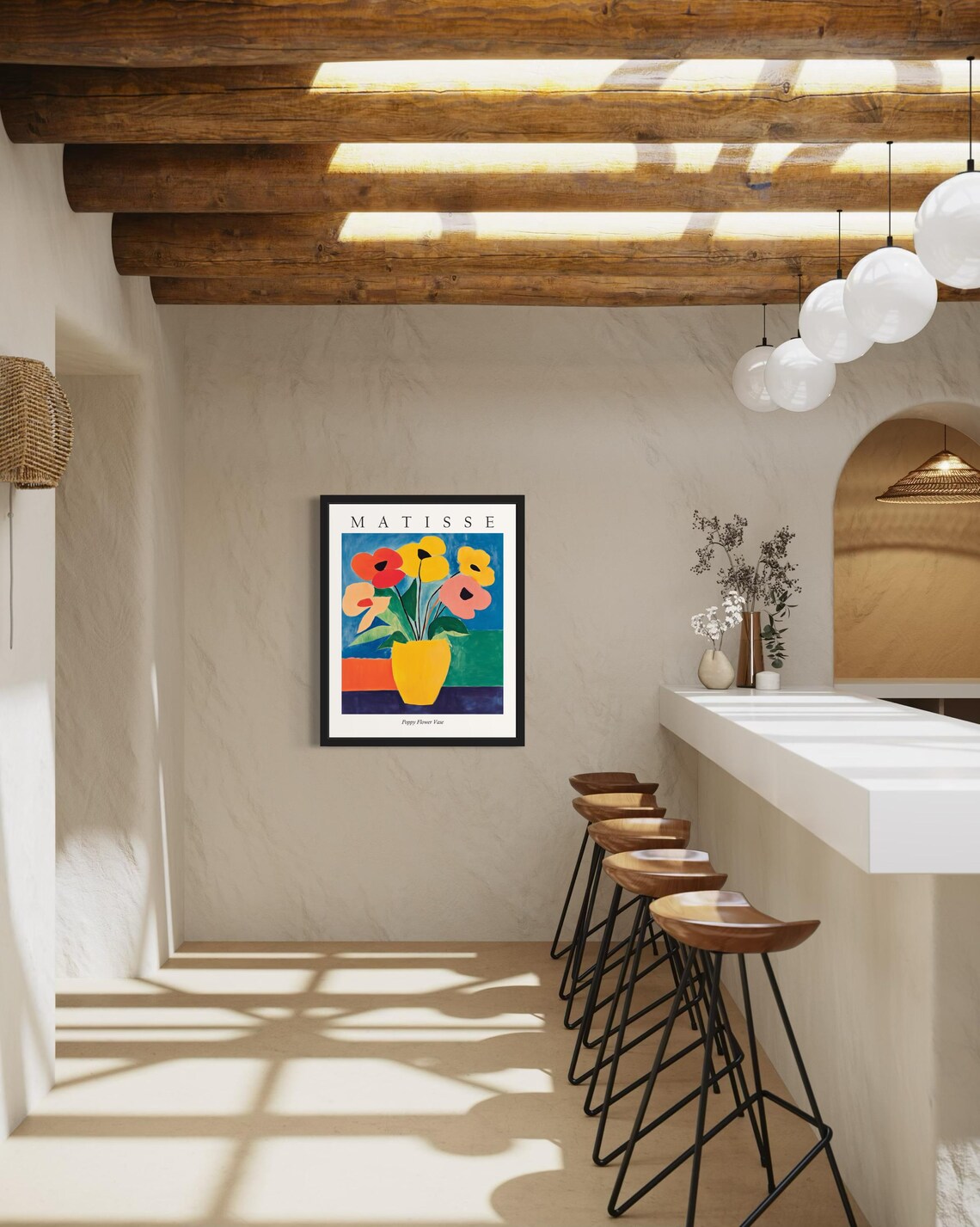 Matisse Style Poppy Flower Vase Striking Fauvist Still Life Poster - Image 4