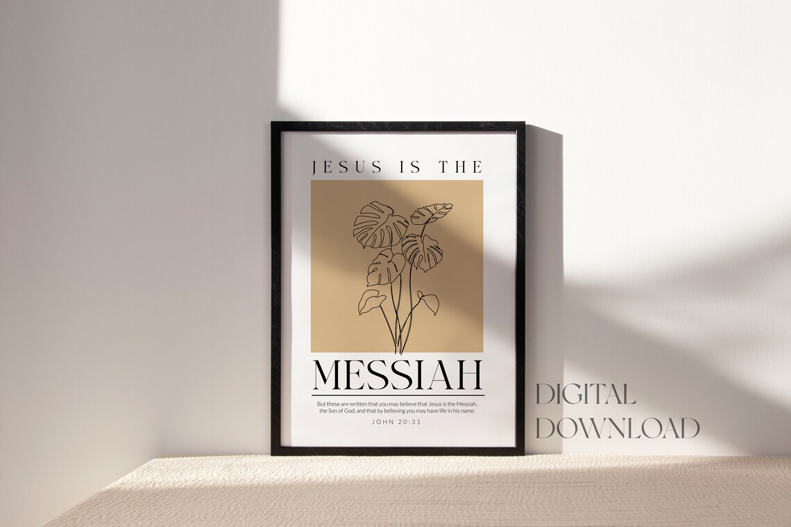 John 20:31 Jesus Is The Messiah Art Print, Minimalist - Image 3