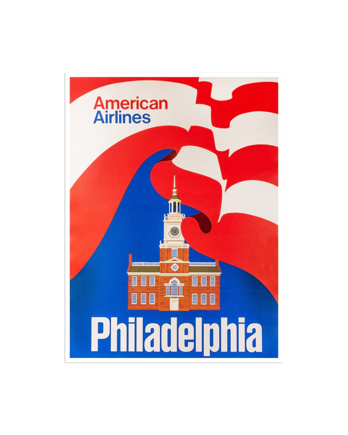 Philadelphia Retro Travel Poster, Home Decor Art Print