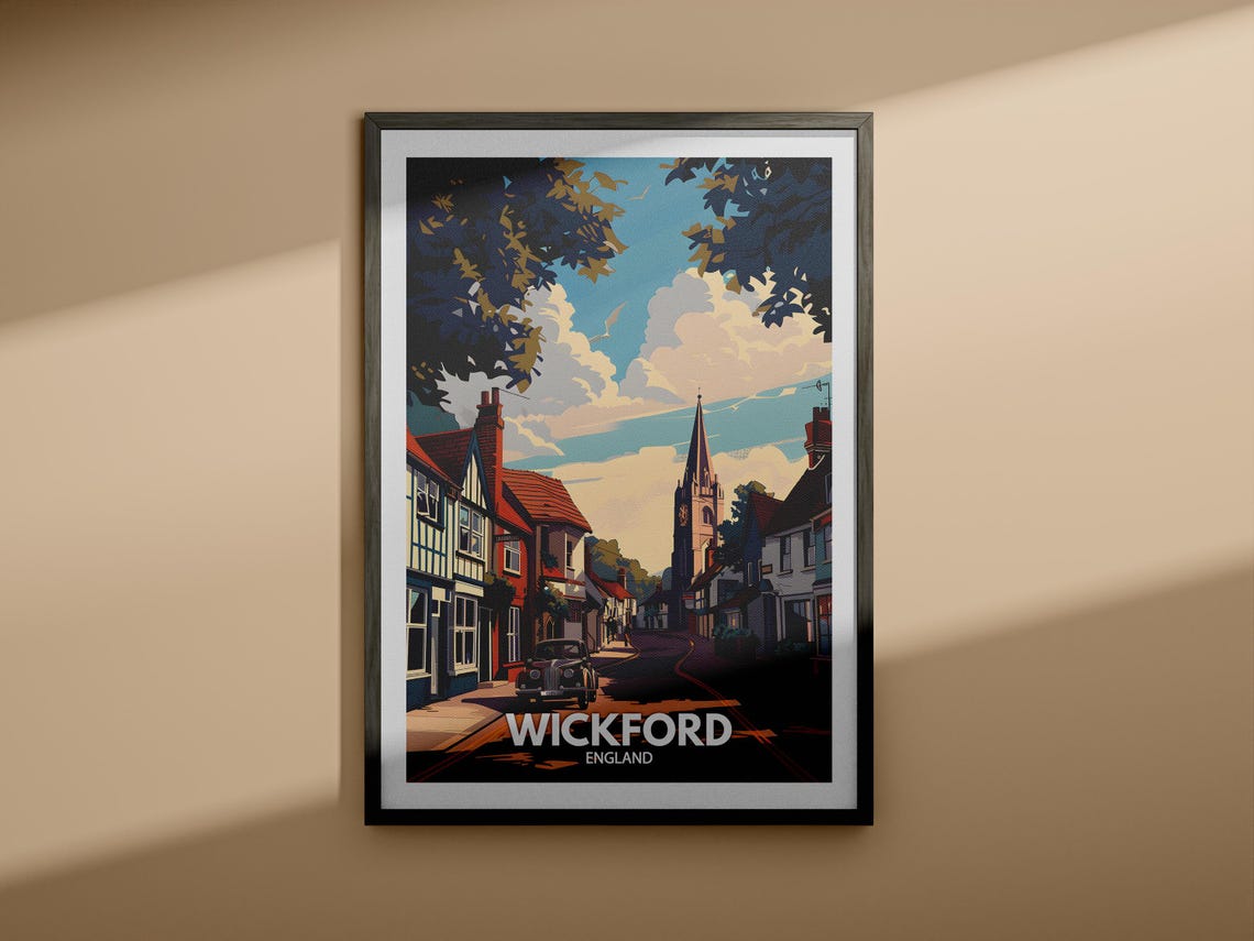 Wickford Print Wickford Poster Uk Wall Art England Wall Art Decor British Travel Poster United Kingdom Print England City Art - Image 4