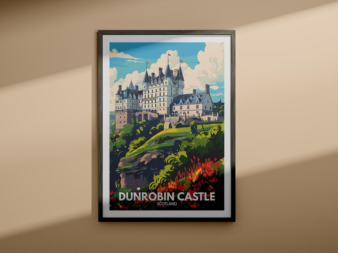 Dunrobin Castle Scotland Fairytale Turrets Highlands View Poster - Image 4