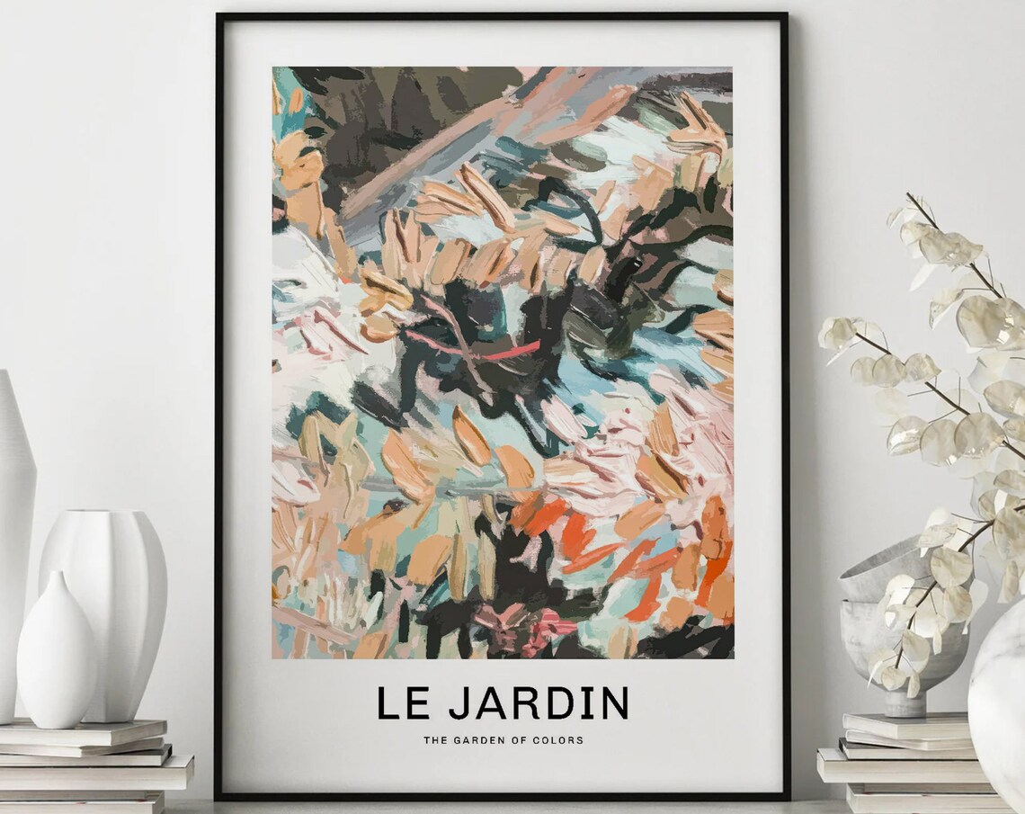 Le Jardin The Garden Of Colors Abstract Floral Painting Art Poster