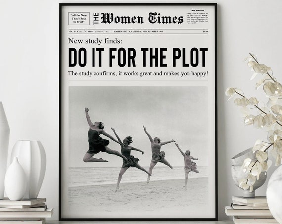 Newspapers Print Trendy Print Hot Girls Poster Retro Bar Cart Magazine Cover Aesthetic Girls Room Decor Do It For The Plot 2