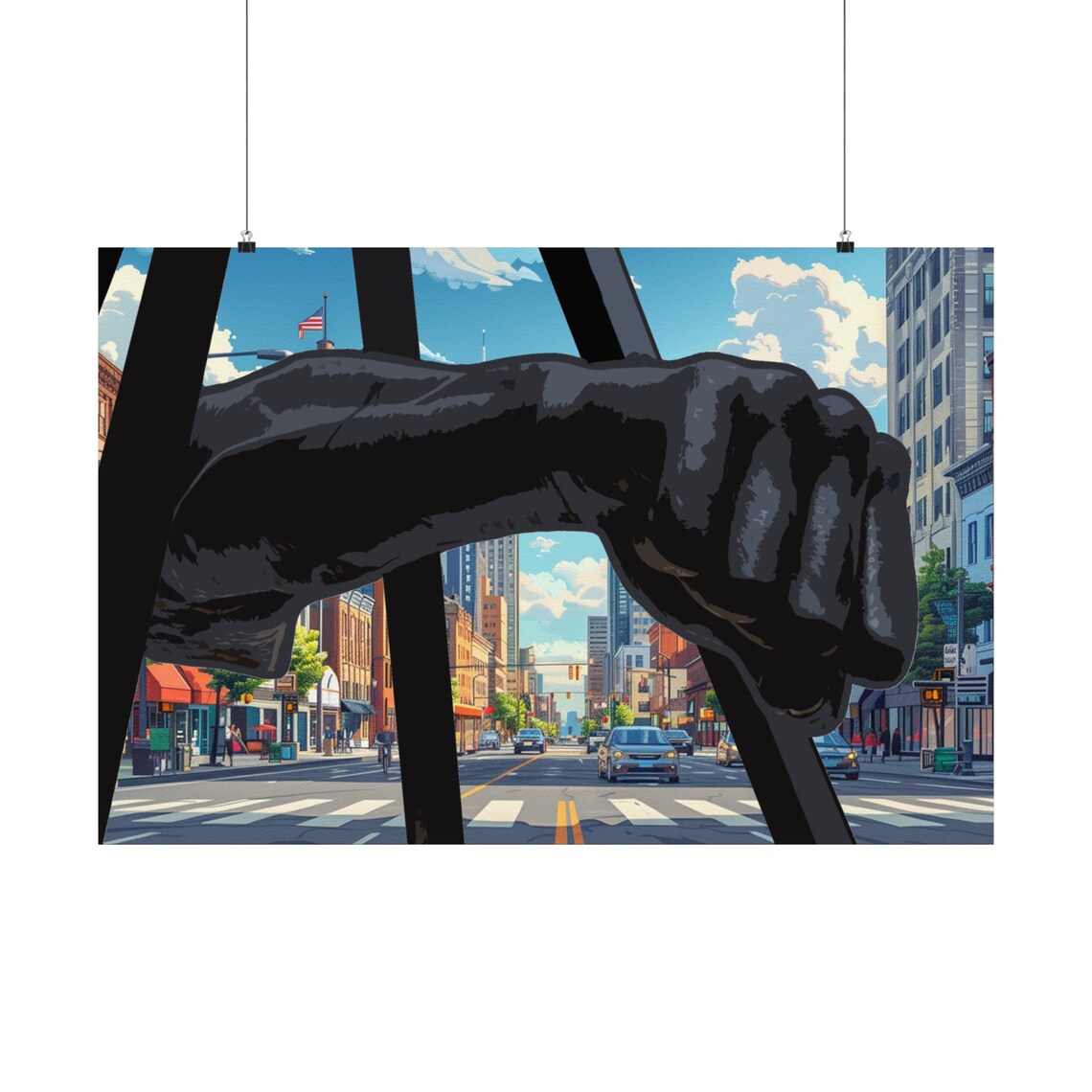 Detroit Joe Louis Illustration Art Print