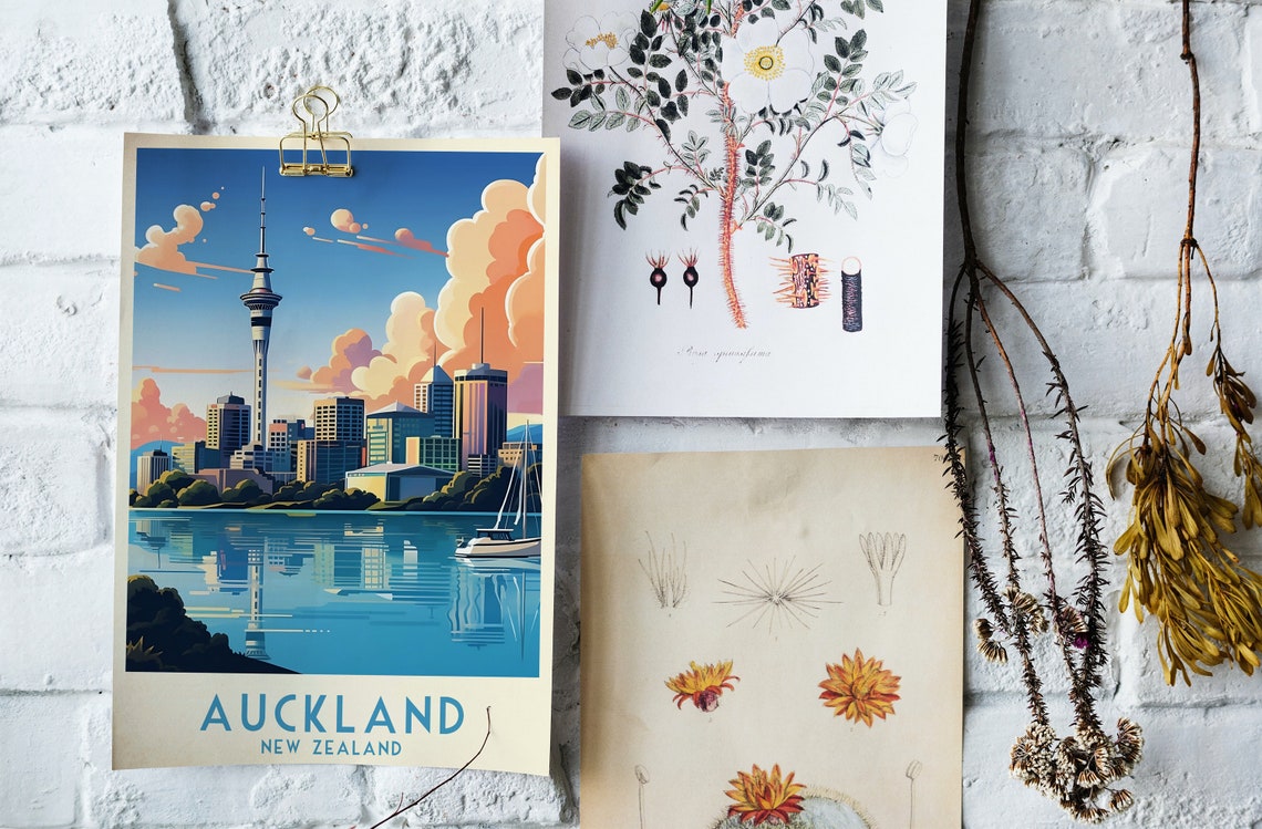 Auckland Travel Print New Zealand Print New Zealand Wall Art Home Decor Wedding Gift Birthday Gift Print Poster Downloads - Image 4