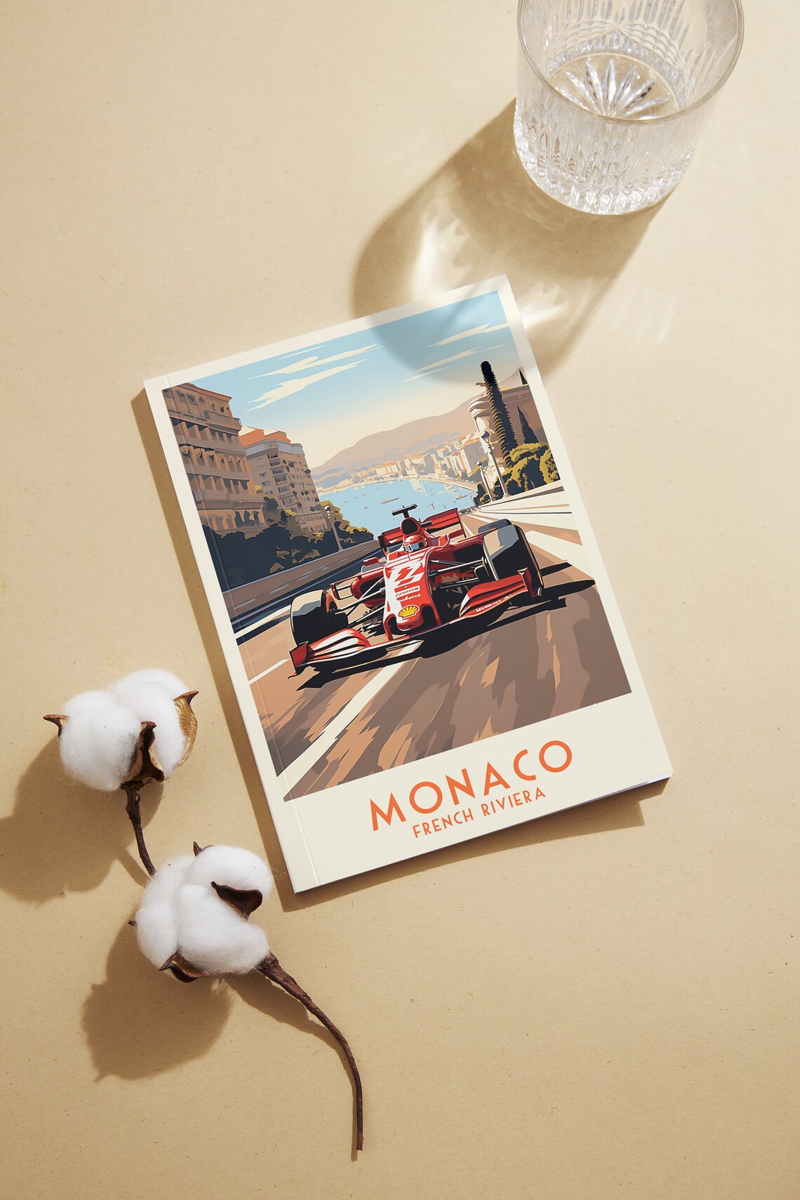 Monaco French Riviera Formula One Race Car Street Travel Poster - Image 2