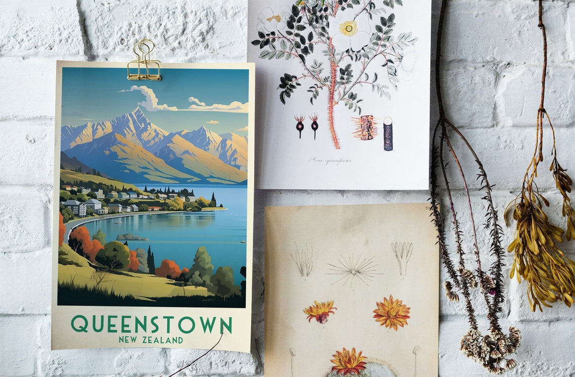Queenstown Travel Print New Zealand Print New Zealand Wall Art Home Decor Wedding Gift Birthday Gift Print Poster Downloads - Image 4