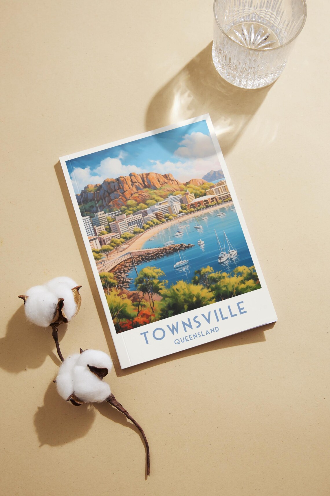 Townsville Queensland Castle Hill Harbour Sailboats Travel Poster - Image 3
