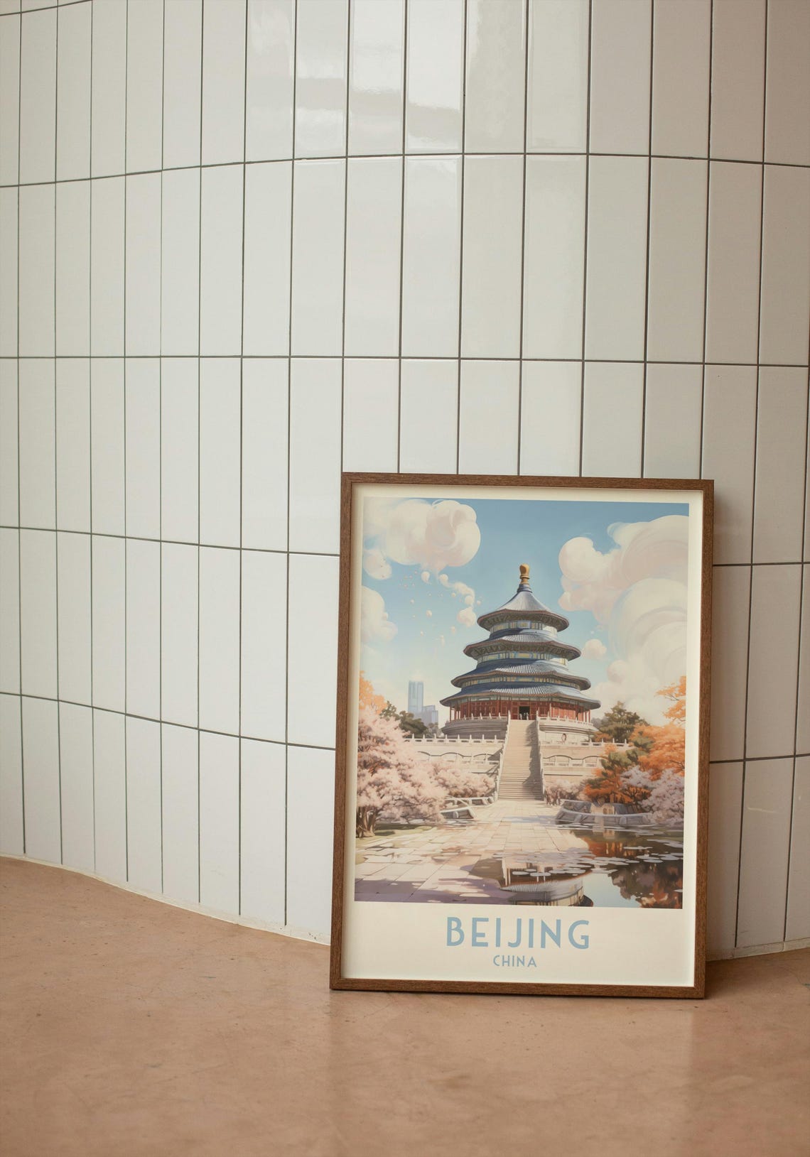 Beijing China Temple of Heaven Blossom Gardens Daytime Travel Poster - Image 3
