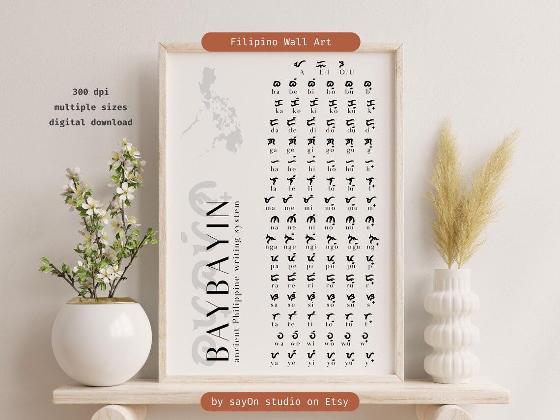 Baybayin Ancient Filipino Script, Philippine Art Print - Image 3