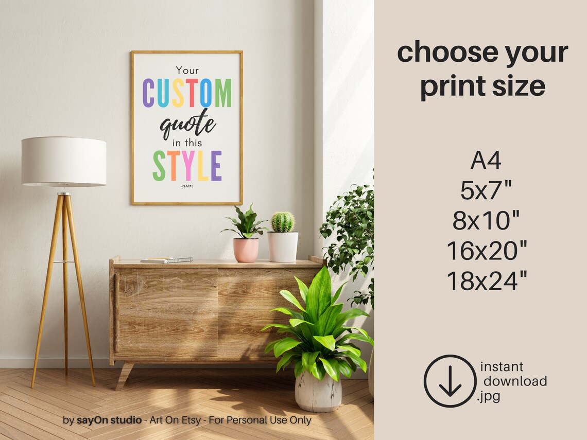 Custom Quote Artwork, Personalized Gift Or Home Decor - Image 4
