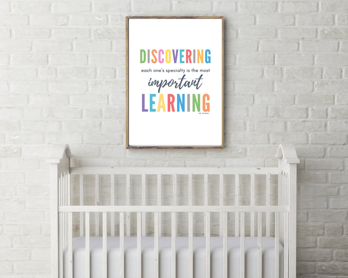 Discovering Each Ones Specialty Learning Mister Rogers Quote Poster - Image 4