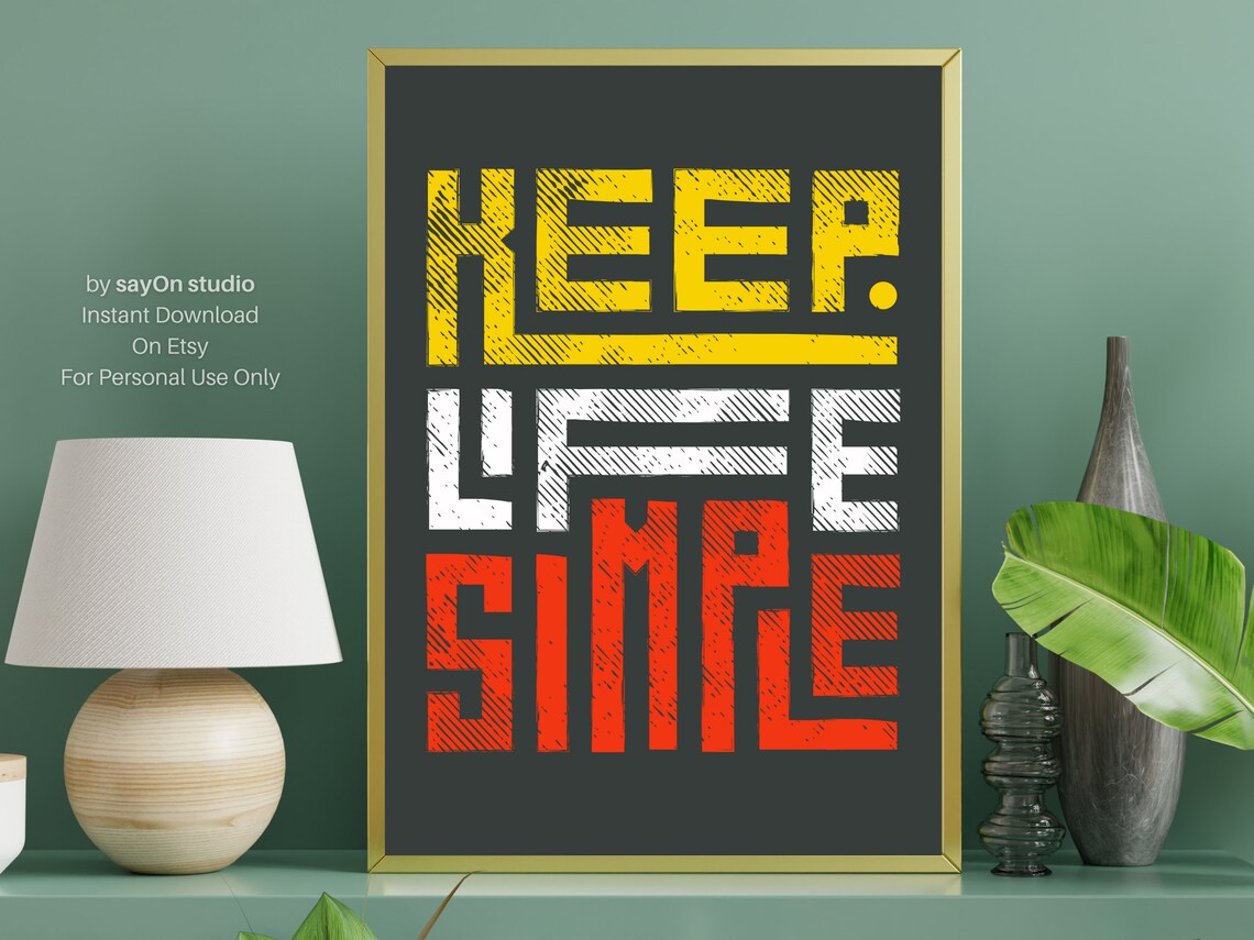 Simple Life Inspirational Poster, Rustic Modern - Image 4