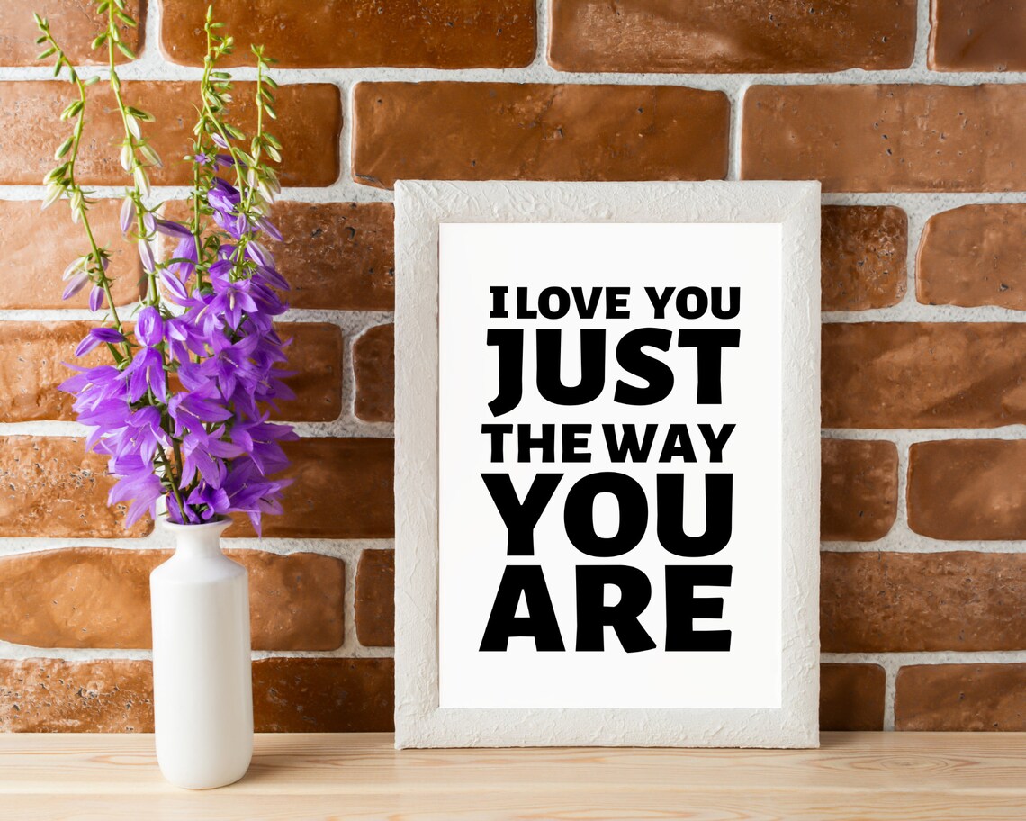 Mister Rogers I Love You Just The Way You Are Bold Typography Poster - Image 3