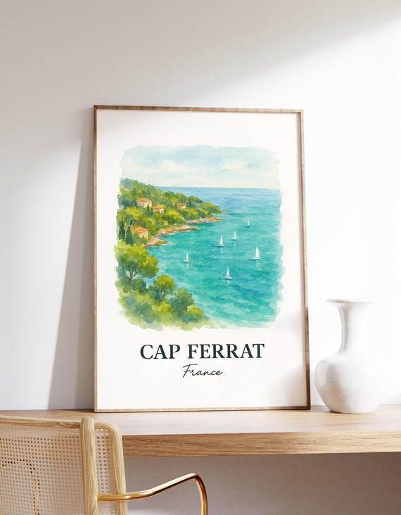 Cap Ferrat Poster Print, French Riviera Travel Gift
