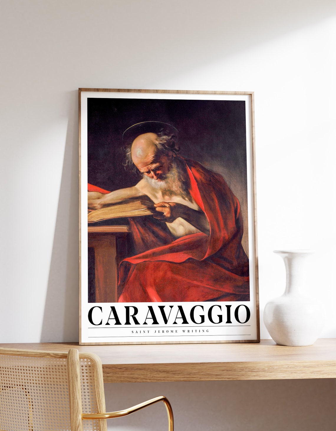 Caravaggio Saint Jerome Writing Classic Baroque Gallery Art Poster