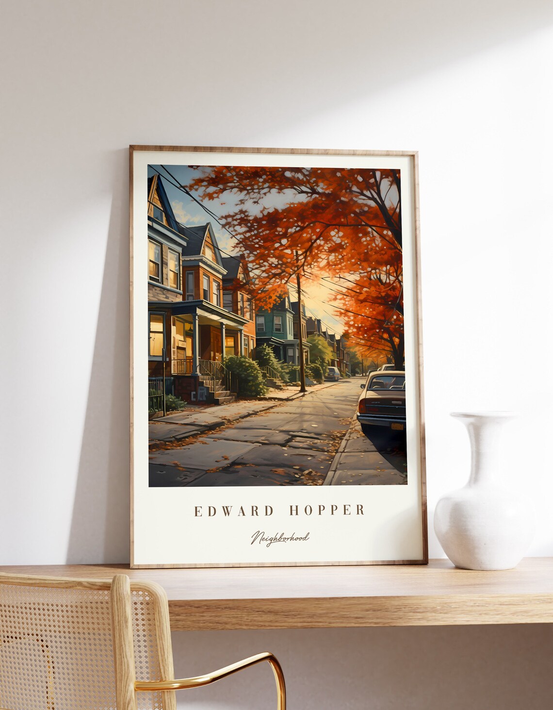 Neighborhood Poster, Mid-Century Modern Art Print