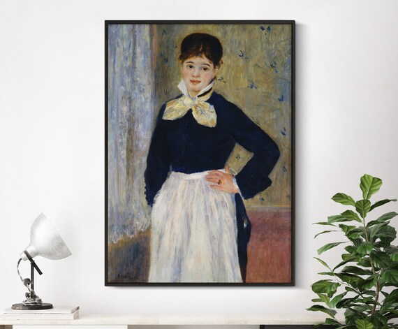 Auguste Renoir A Waitress at Duvals Restaurant 1875 Impressionist Poster