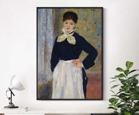 Auguste Renoir A Waitress At Duvals Restaurant 1875 Vintage Antique Painting Home Bedroom Victorian Woman Decor Poster Print Wall Art