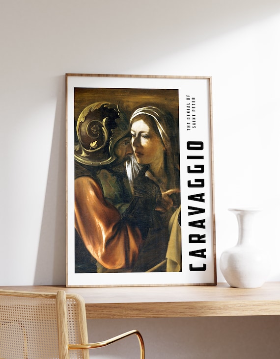 Caravaggio Print Vintage Exhibition Poster Bedroom Wall Art Eclectic Antique Painting
