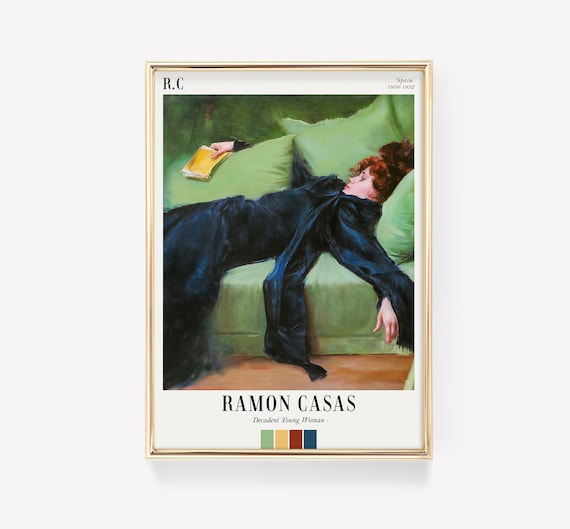 Ramon Casas Decadent Young Woman 1899 Spanish Painting Poster