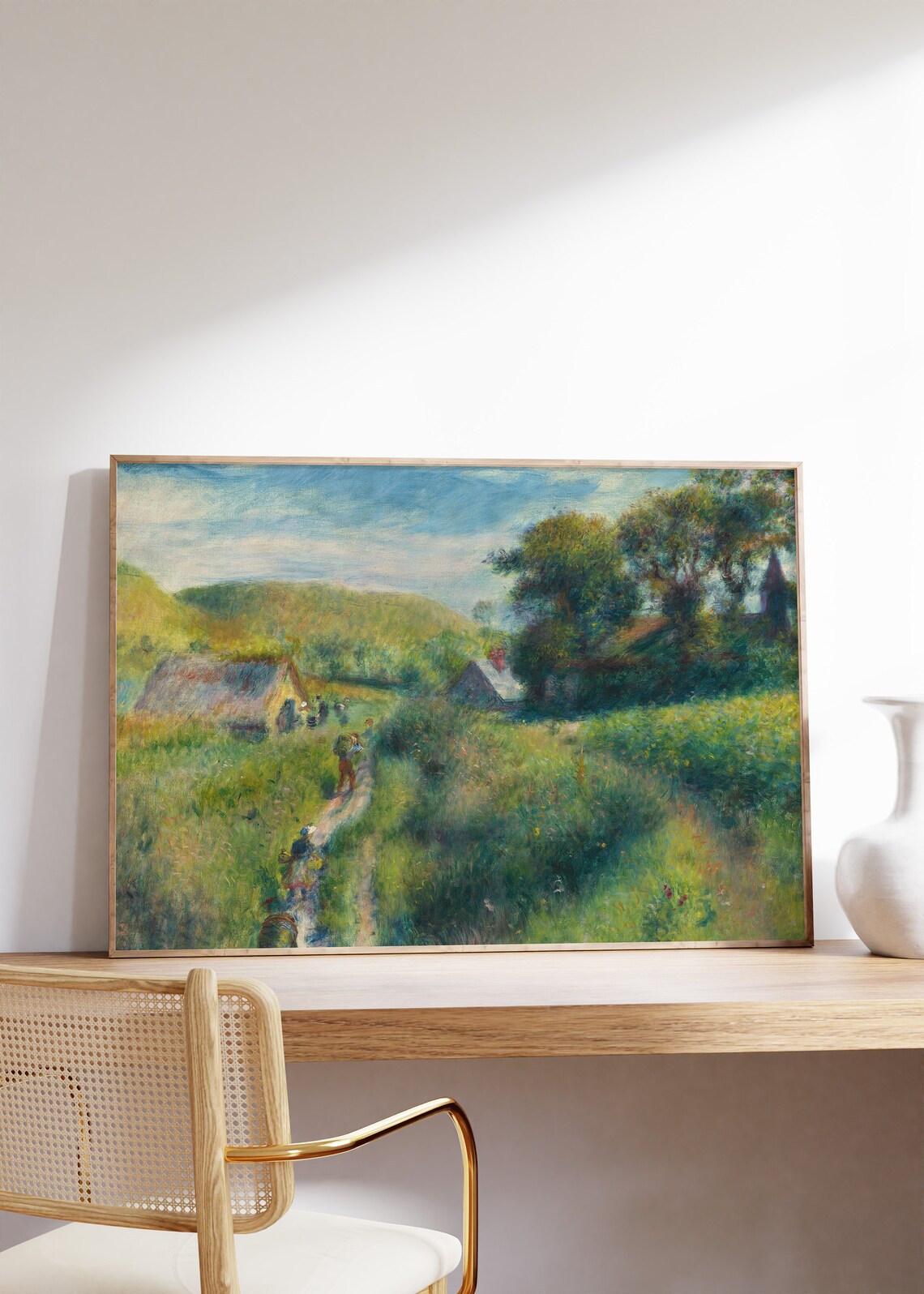 Renoir The Mussel Harvest 1879 Impressionist Countryside Scene Poster