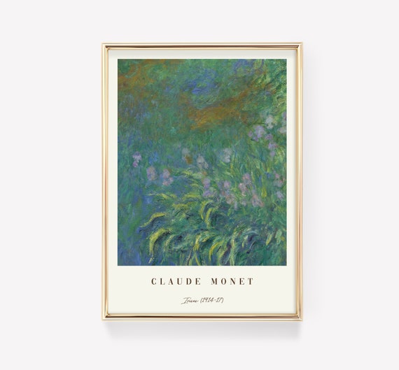 Claude Monet Irises 1914-17 Exhibition Poster