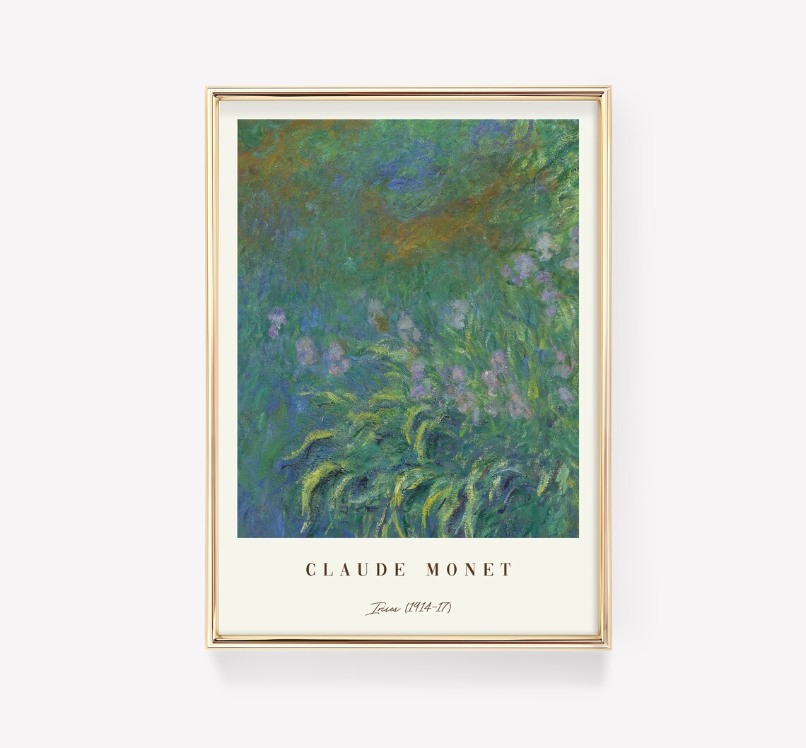 Claude Monet Irises 1914-17 Exhibition Poster