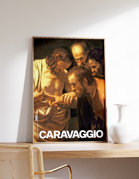 Baroque Art Print Caravaggio Renaissance Exhibition Poster Vintage Painting Museum Decor