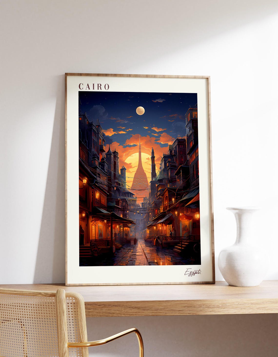 Cairo Travel Poster, Egypt Decor