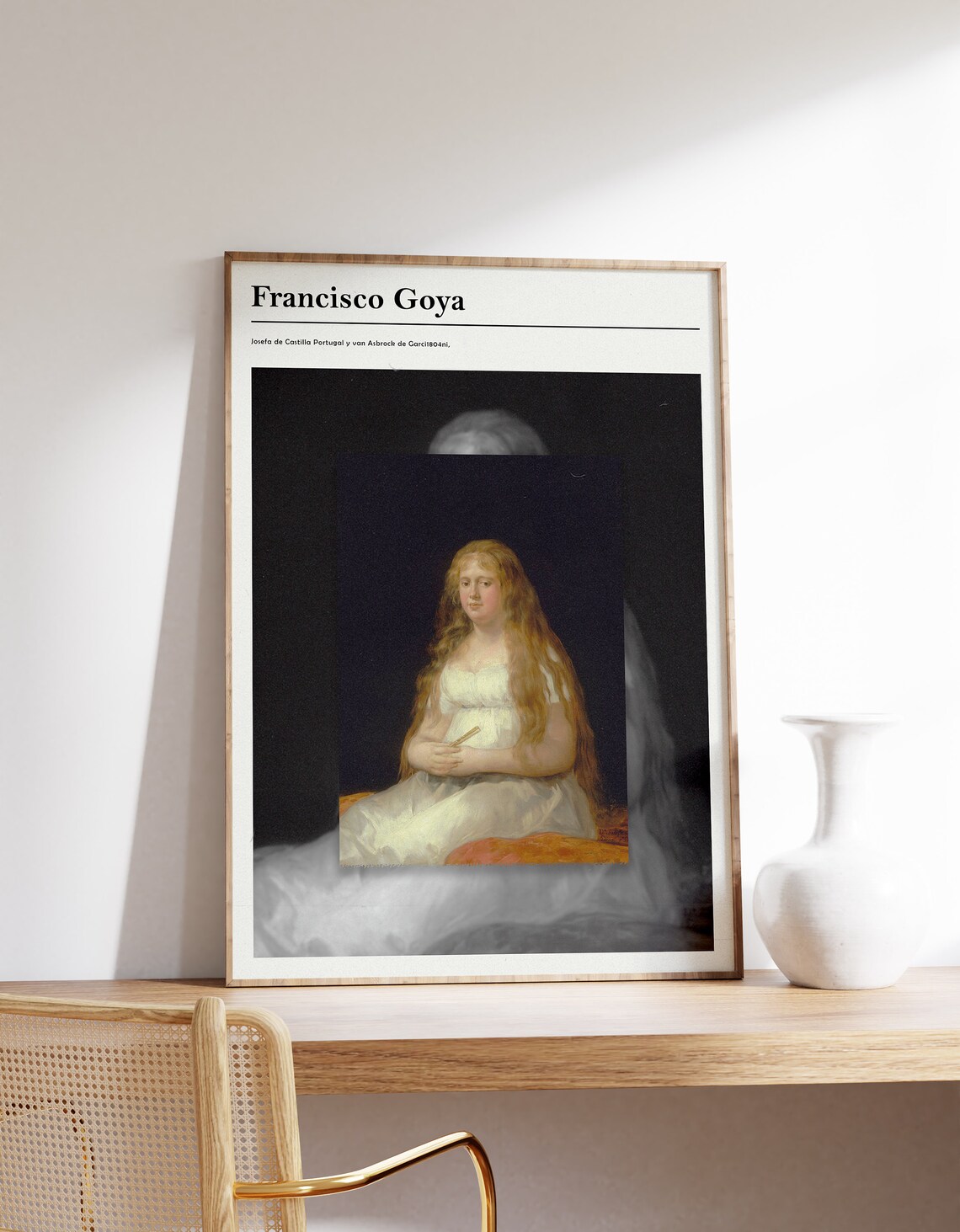 Francisco Goya Portrait of Young Woman in White Dress Vintage Poster