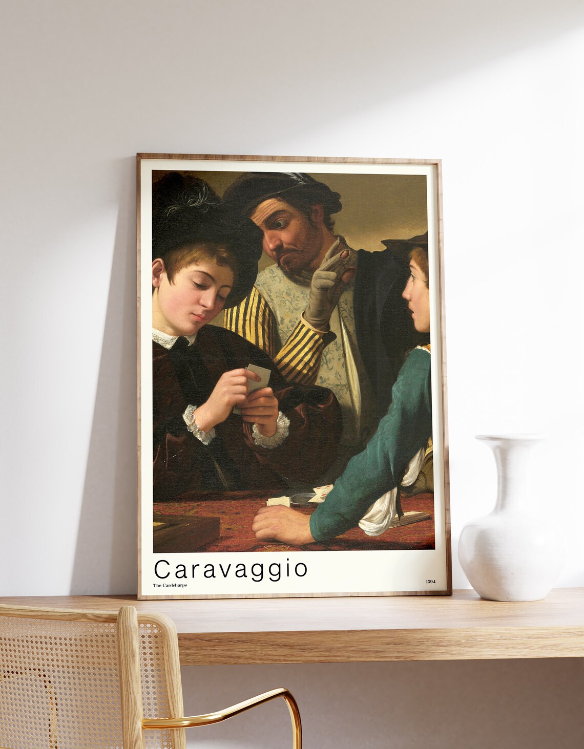Caravaggio The Cardsharps 1594 Baroque Museum Exhibition Poster