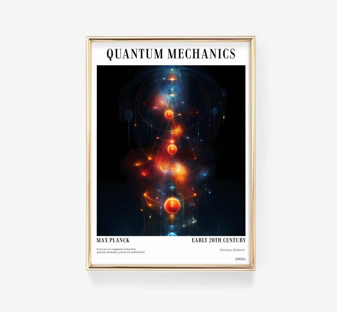 Quantum Mechanics Antique Painting Poster