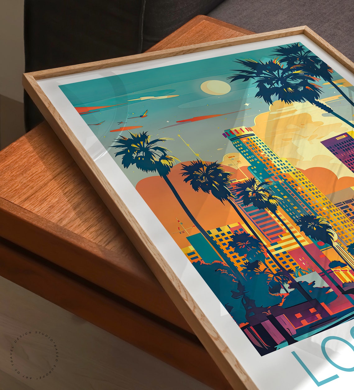 Los Angeles California Travel Poster California Wall Art California Sunset Poster Los Angeles Cityscapes Print Birthday Gifts - Image 3