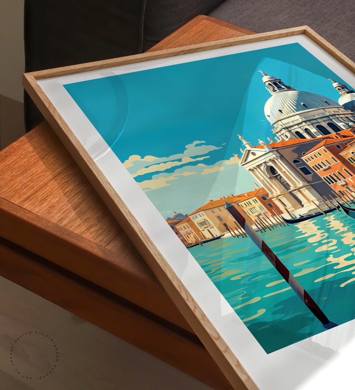 Venice Italy Salute Basilica Domes Gondolas Grand Canal Scene Poster - Image 6