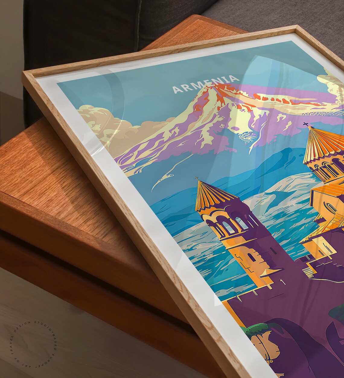 Armenia Travel Poster, Geghard Monastery Art Print - Image 3